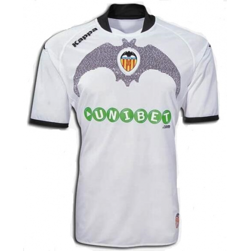 09-10 Valencia Retro Home Kit Soccer Jersey